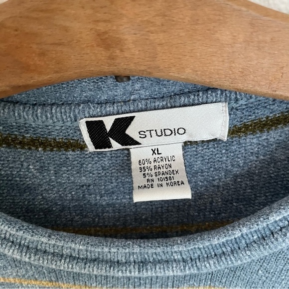 Vintage K Studios Knit Velour Roll Neck Sweater - Picture 6 of 9